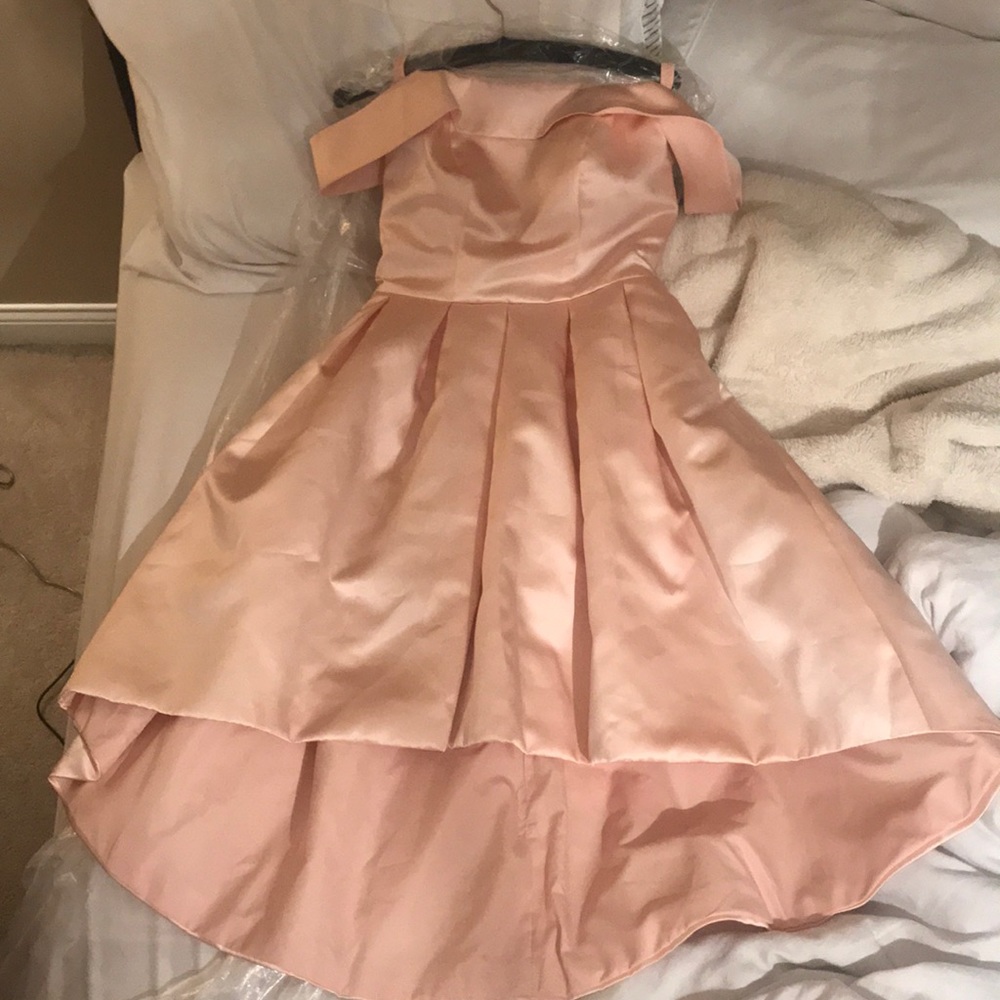 Pink high-low homecoming dress